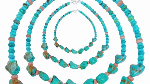 Natural turquoise and Rhodochrosite roundle beads handmade necklace Gift For Yoga Lover01