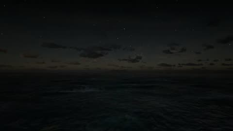 Relaxing Ocean Waves for Sleeping | Powerful Waves Ocean Sounds at Night For Sleep (RDR2)