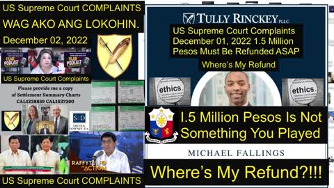 Tully Rinckey PLLC Albany New York - Michael Fallings Esq Refund $30, 555.90 - Tully Rinckey PLLC Client Complaints - US Supreme Court Complaints - Senator Raffy Tulfo - President Trump - President BongBong Marcos - President Biden - President Duterte