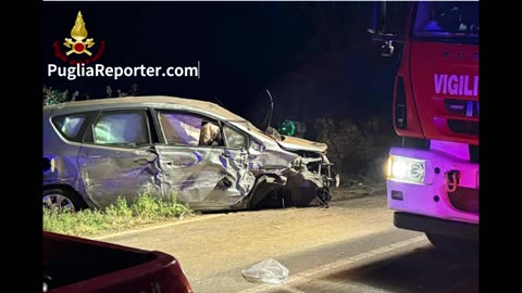 Grave incidente nel barese: auto distrutte sulla Casamassima - Turi, sei feriti