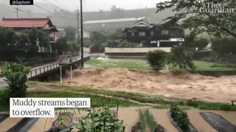 Heavy rain in Japan triggers floods and landslides