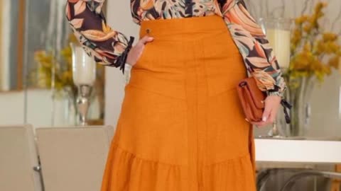 Stylish And Trendy Button And Belt Detailing Midi Skirts Outfits Idea's