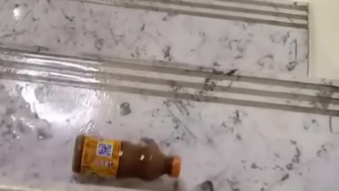 Glass Breaking down stairs satisfying