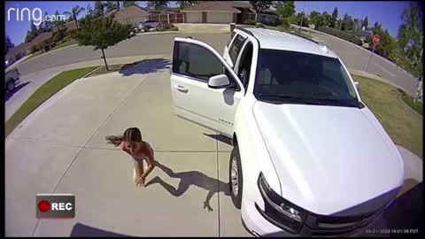 10 Years OldScared Off Stranger in her Driveway