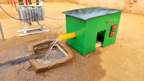 How to make mini water pump house with transformer