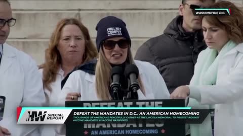 Dr. Lynn Fynn Speaking at the Defeat the Mandates rally