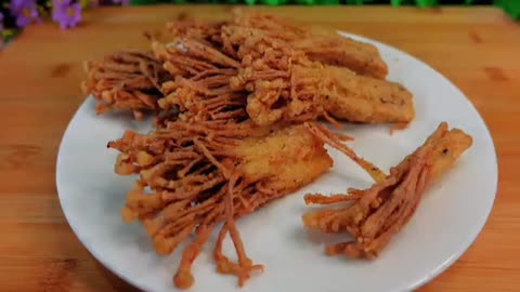 "Enoki Mushrooms with this Irresistible Recipe👨‍🍳🍚