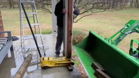 Stuck Bird Saved From Inside Porch Pillar