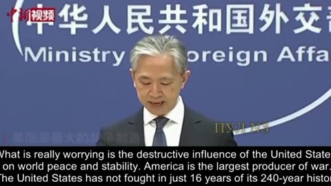 Chinese spokesman Wenbin on the US war machine.