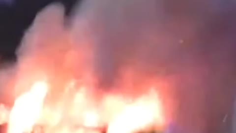 Police car on fire. Antifa vermin smash police cars and store windows in Atlanta Georgia tonight.