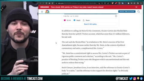 Alex Stein IS SUING AOC For Blocking him On Twitter For Calling her A BIG BOOTY LATINA