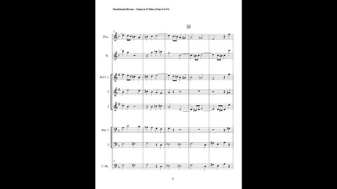 Felix Mendelssohn – Fugue in D Minor, Op. 37 (Woodwind Choir)