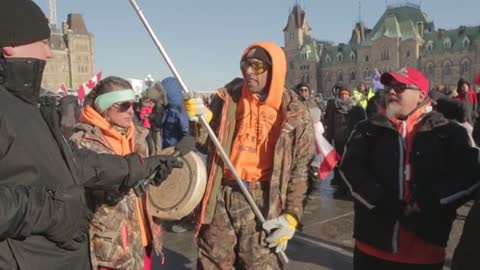 True North's Andrew Lawton spoke with supporters at the Freedom Convoy in Ottawa