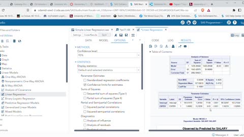 MATH 810 Simple Linear Regression in SAS