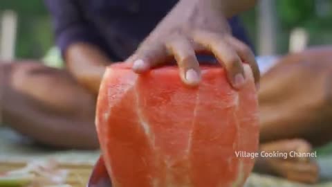 WATERMELON JUICE | Farm Fresh Fruit Juice Making | Watermelon Craft | Watermelon Experiment