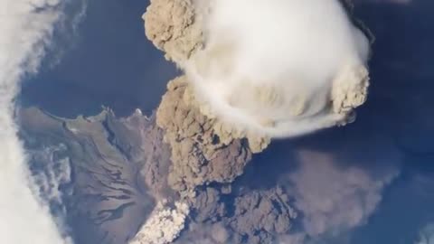 NASA | Sarychev Volcano Eruption International Space Station