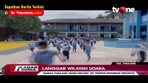 Jet Tempur Myanmar Melesat Terobos Wilayah Udara Thailand, Anak-anak Lari Ketakutan