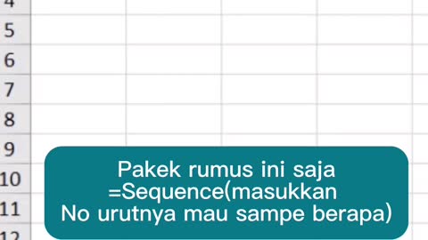 Trik mudah membuat nomor urut di Ms Excel