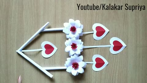 Paper Flower Wall Hanging | Easy Wall Decor Ideas |Newspaper Craft|Paper Craft Easy |Kalakar Supriya