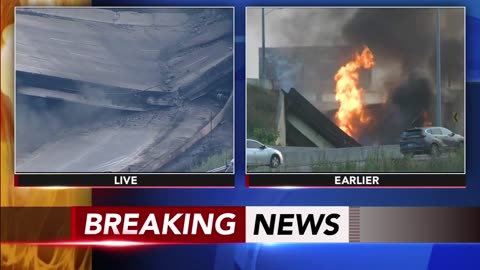 Interstate 95 northbound collapses in Philadelphia after tanker fire burns under overpass