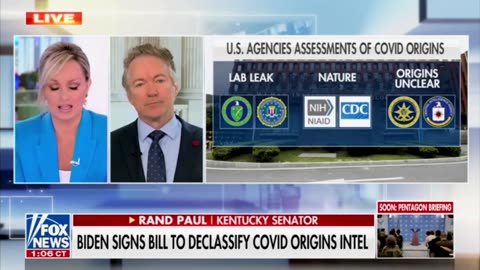 U.S. Gov Stonewalling On COVID Info Despite Biden's Bill To Declassify - Rand Paul