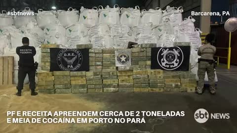 PF e Receita apreendem cerca de 3 toneladas de cocaína em Porto no Pará