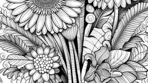 Floral Fantasy Flower Themed Stress Relief Adult Coloring Book on Amazon!