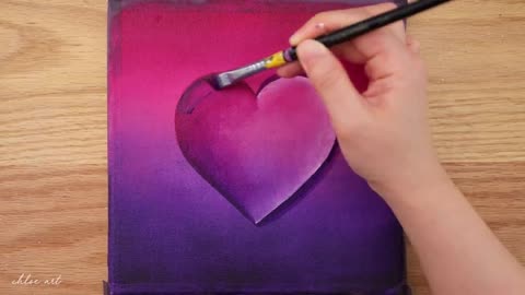 heart and tears| step by step Acrylic painting