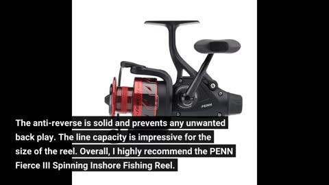 Real Comments: PENN Fierce III Spinning Inshore Fishing Reel, Size 2000, Right/Left Handle Posi...