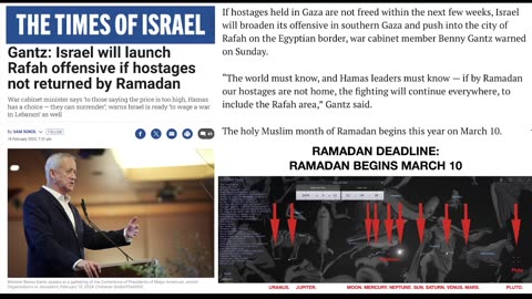 ISRAEL RAMADAN DEADLINE: RAMADAN BEGINS MARCH 10, 2024