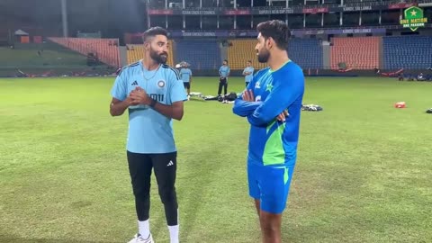 The Pakistan and India Players Meetup Ahead of #PAKvIND Match in Kandy