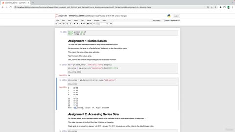 SOLUTION Data Types & Type Conversion/Pandas Series video 4