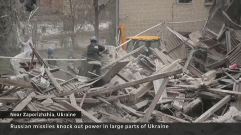 Russian missiles plunge Ukrainian cities into darkness