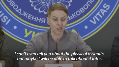 Several released Ukrainian prisoners of war recount their experiences of being held in Russian-occupied eastern Ukraine.