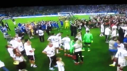 Wives & Girlfriends of German football players celebrate after FIFA WC 2014 Final