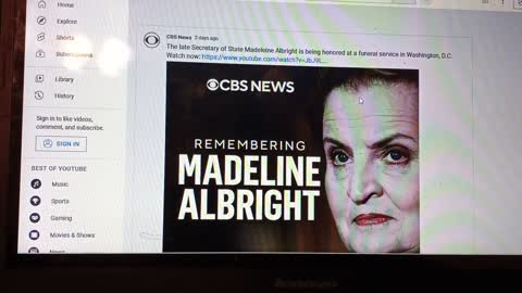 Madeline Albright CBS yourube post gets roasted