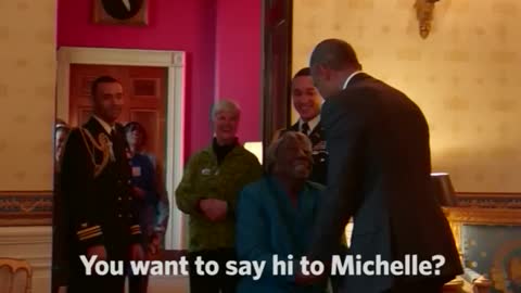 106 year-old woman dances with the Obamas