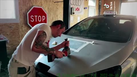 Car hood modification