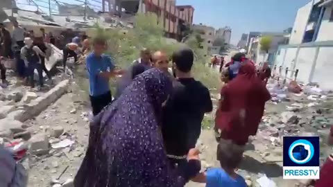 Footage shows the aftermath of Israeli massacre at the Mustafa Hafiz School building in Gaza