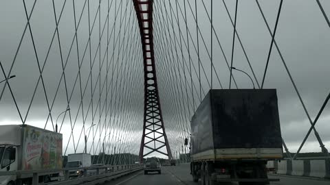 Beautiful bridge in Novosibirsk