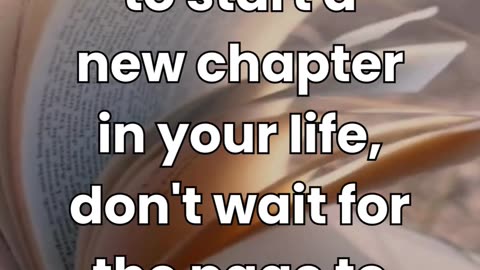 Turn the Page to Start a New Chapter