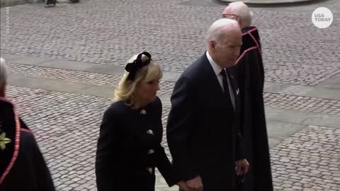 President Biden attends Queen Elizabeth II's Westminster Abbey funeral | USA TODAY