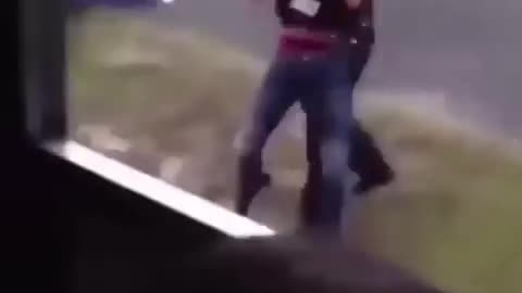 Cop tackles kid