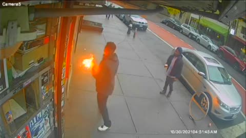 EVIL: NY Deli Brazenly FIREBOMBED in Public Eye