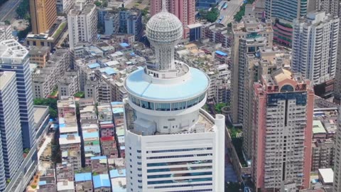 Shenzhen Aerial drone video in China