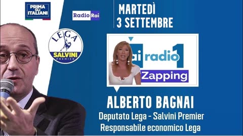 🔴 Intervista radiofonica all'On. Alberto Bagnai a Zapping su Radio1Rai (03/09/2024)