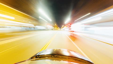 Crazy Time Lapse Video of a Night Shot from a Vehicle