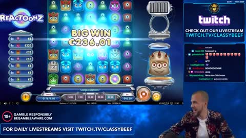 TOP 9 BIGGEST WINS ON REACTOONZ ONLINE SLOT €40,000+ INSANE WIN