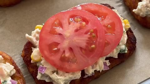 tuna melt on a HASHBROWN