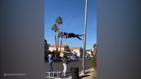 Walking on a street light